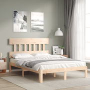 sengeramme uden madras 140x190 cm massivt fyrretræ