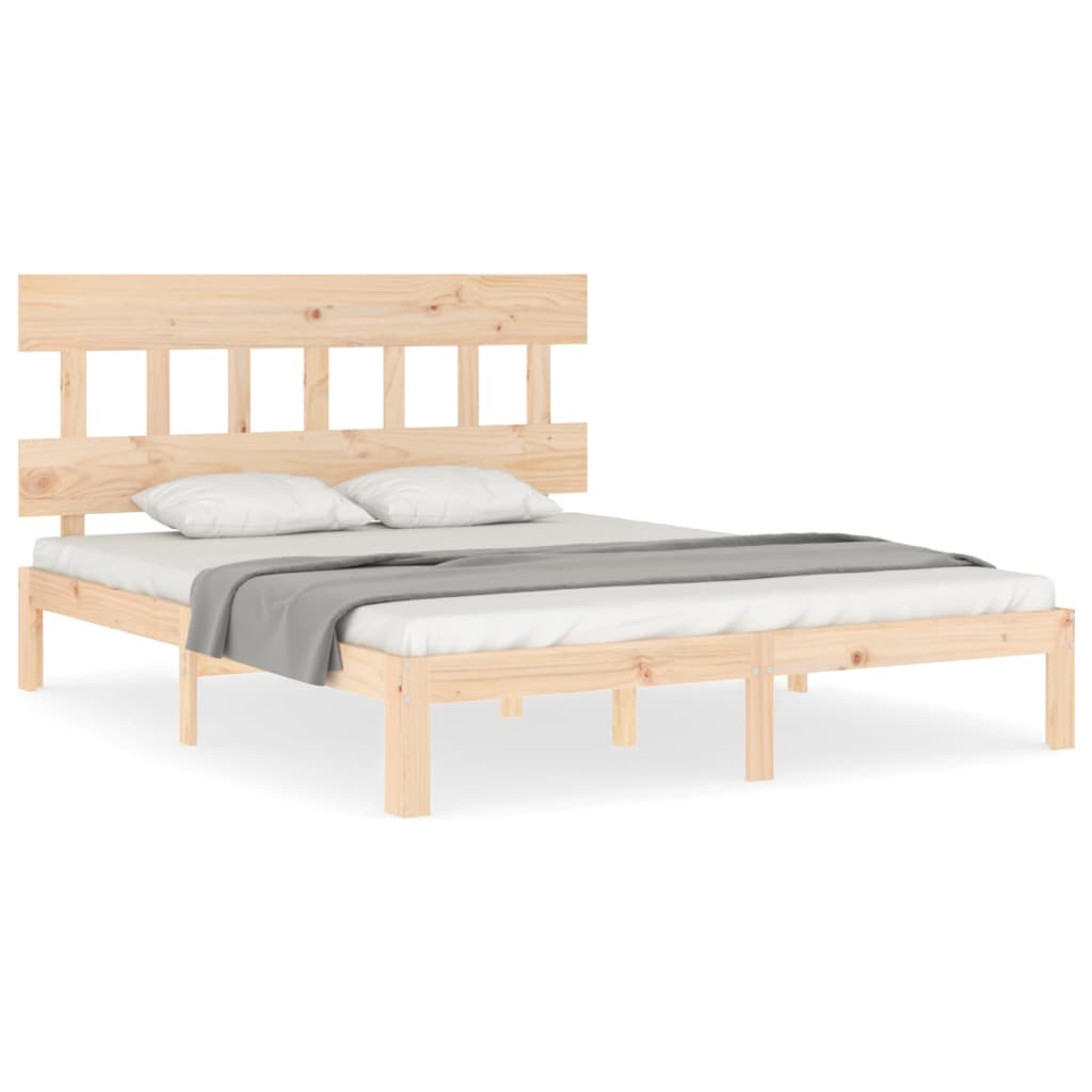 sengeramme uden madras 160x200 cm massivt fyrretræ