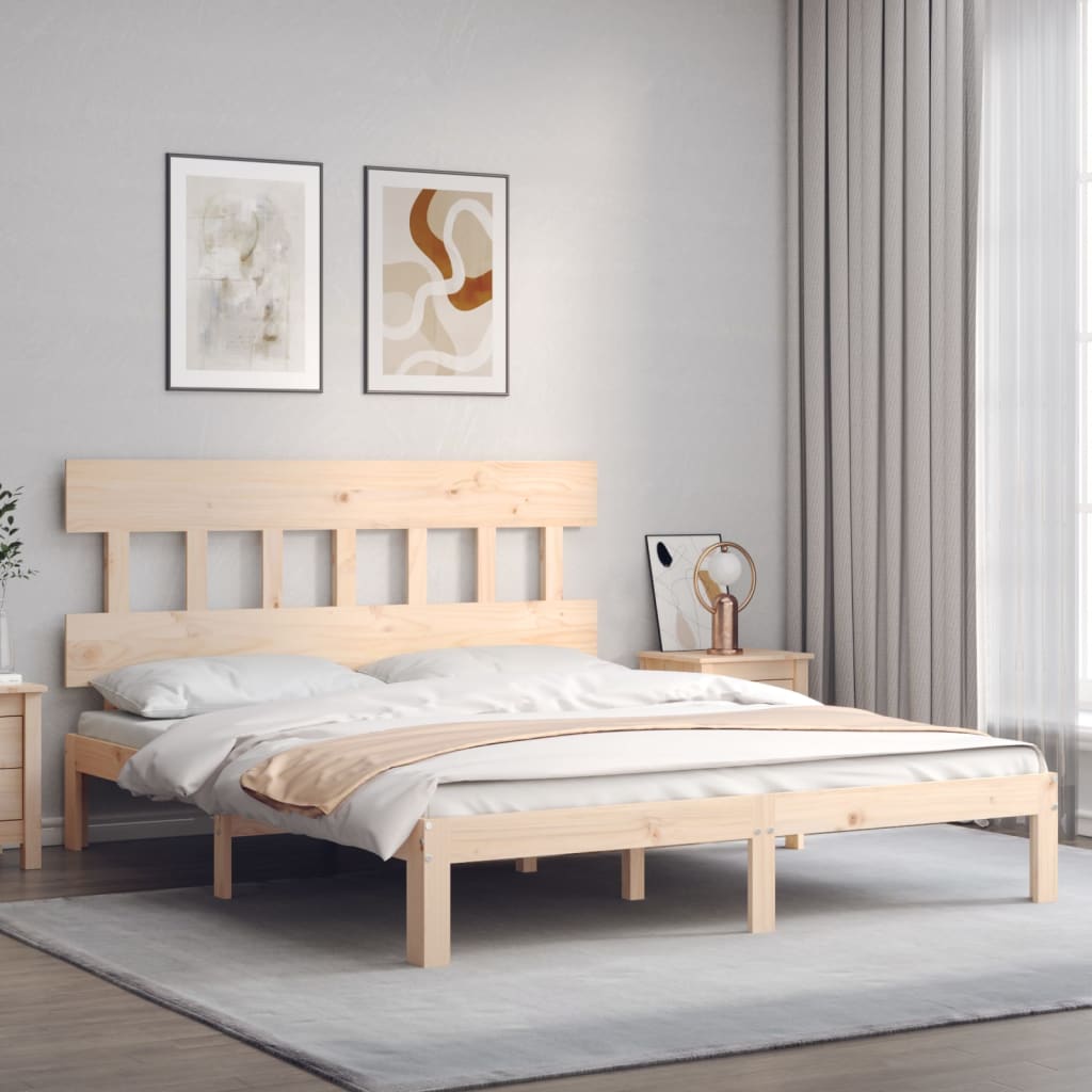 sengeramme uden madras 160x200 cm massivt fyrretræ