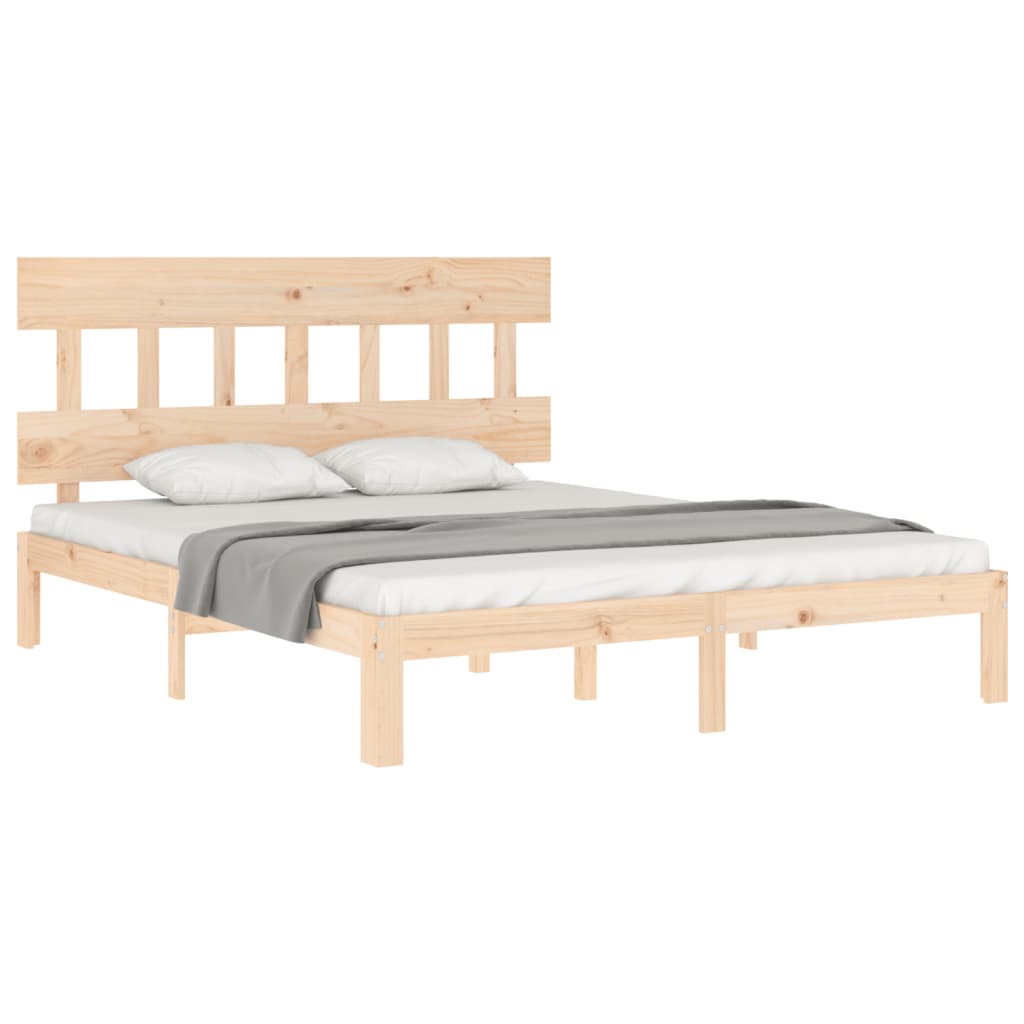sengeramme uden madras 160x200 cm massivt fyrretræ