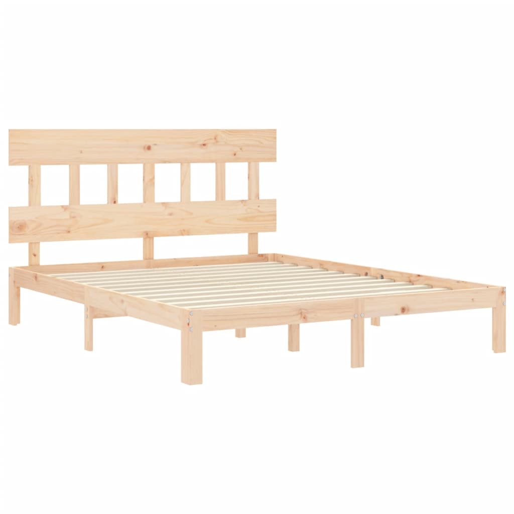 sengeramme uden madras 160x200 cm massivt fyrretræ
