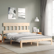 sengeramme uden madras 160x200 cm massivt fyrretræ