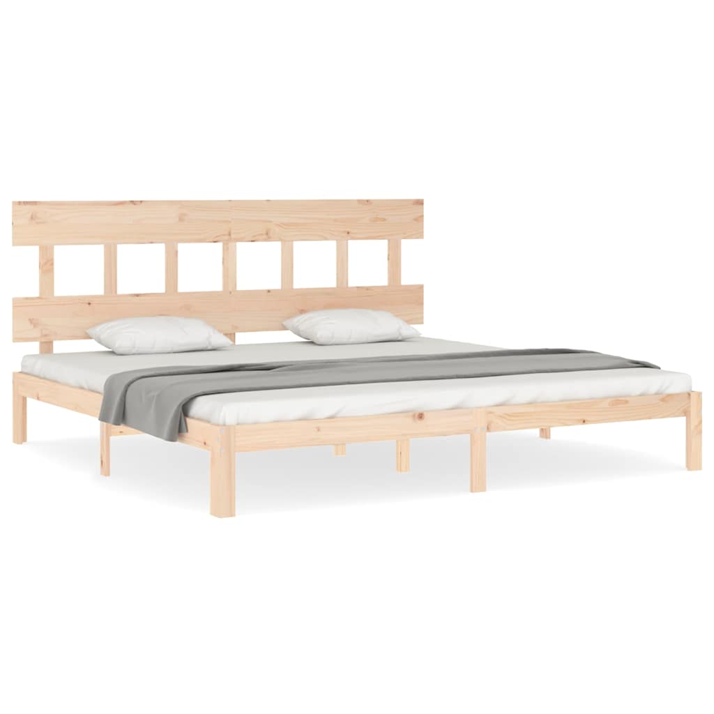 sengeramme uden madras 200x200 cm massivt fyrretræ