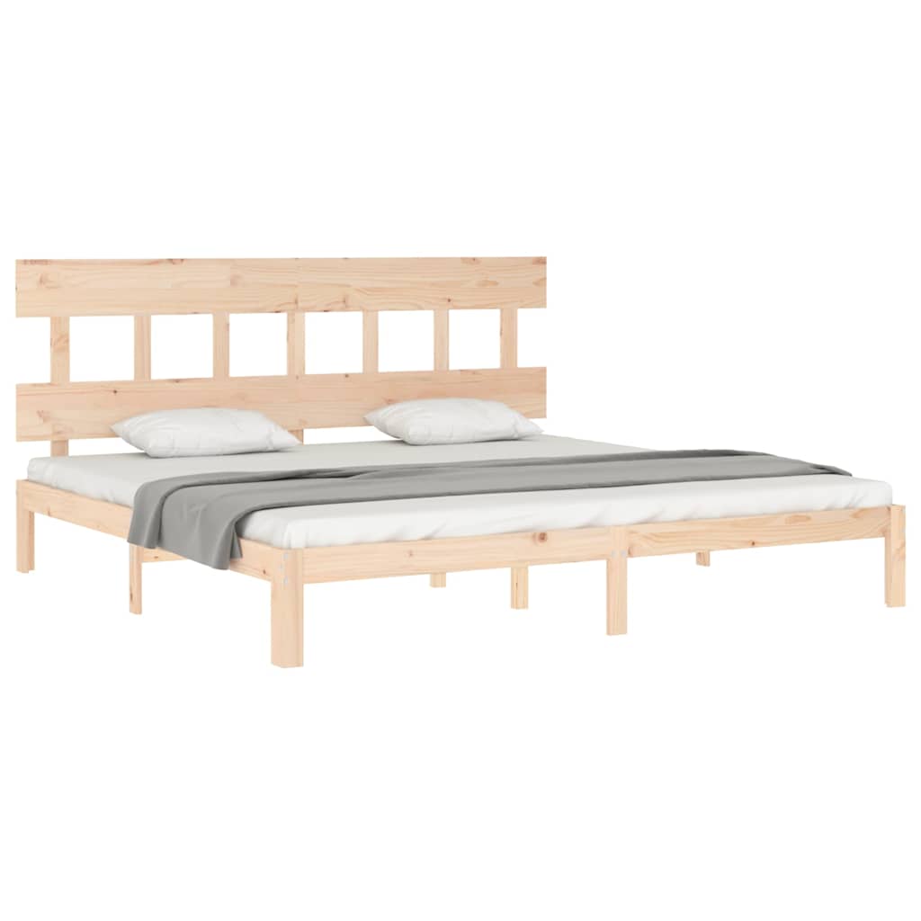 sengeramme uden madras 200x200 cm massivt fyrretræ