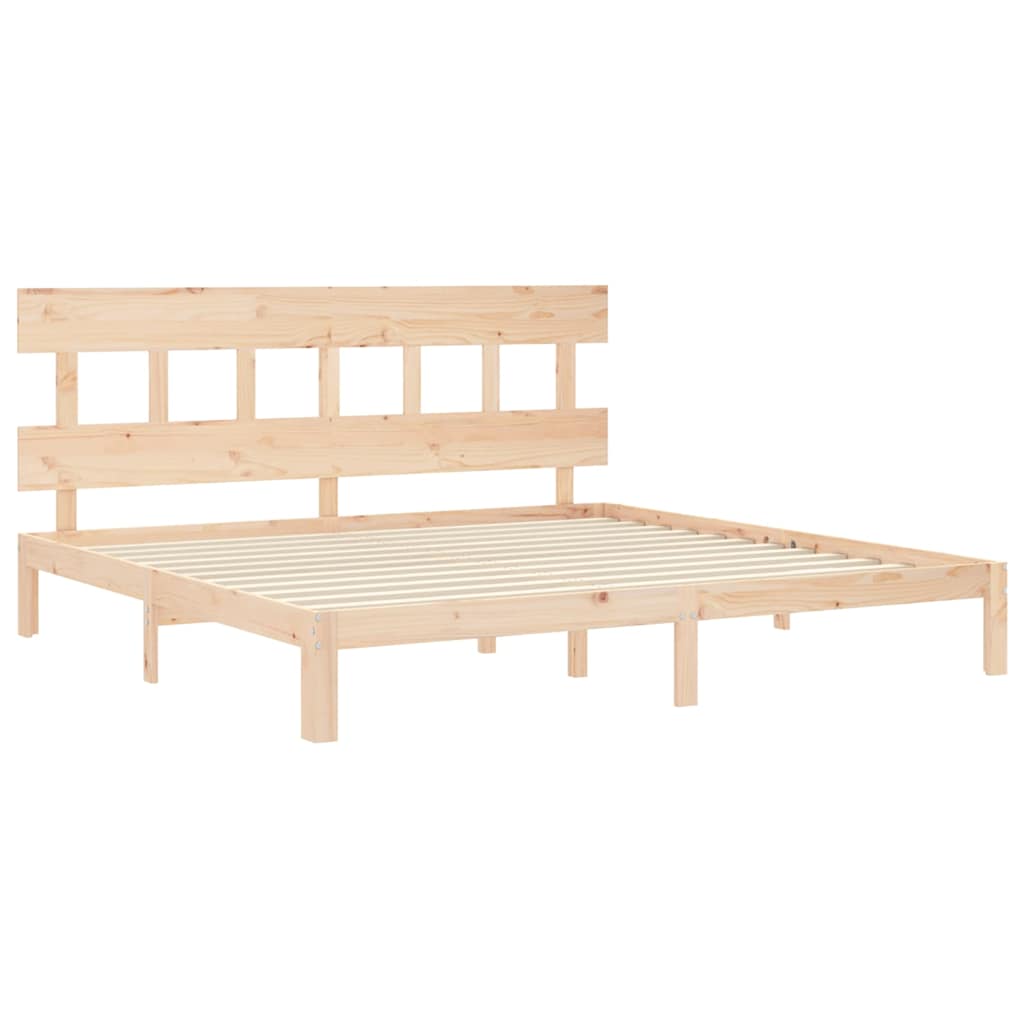 sengeramme uden madras 200x200 cm massivt fyrretræ
