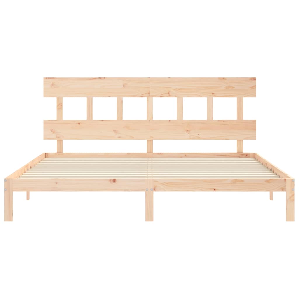 sengeramme uden madras 200x200 cm massivt fyrretræ