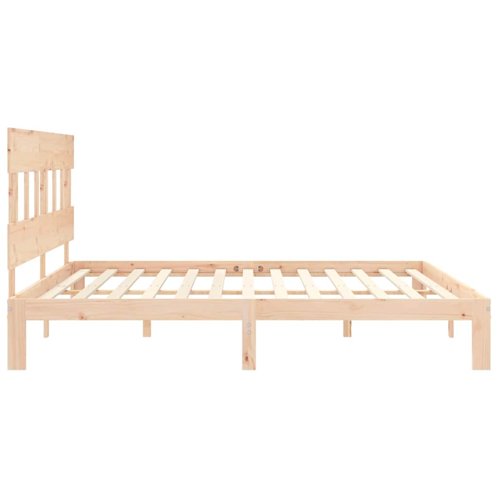 sengeramme uden madras 200x200 cm massivt fyrretræ