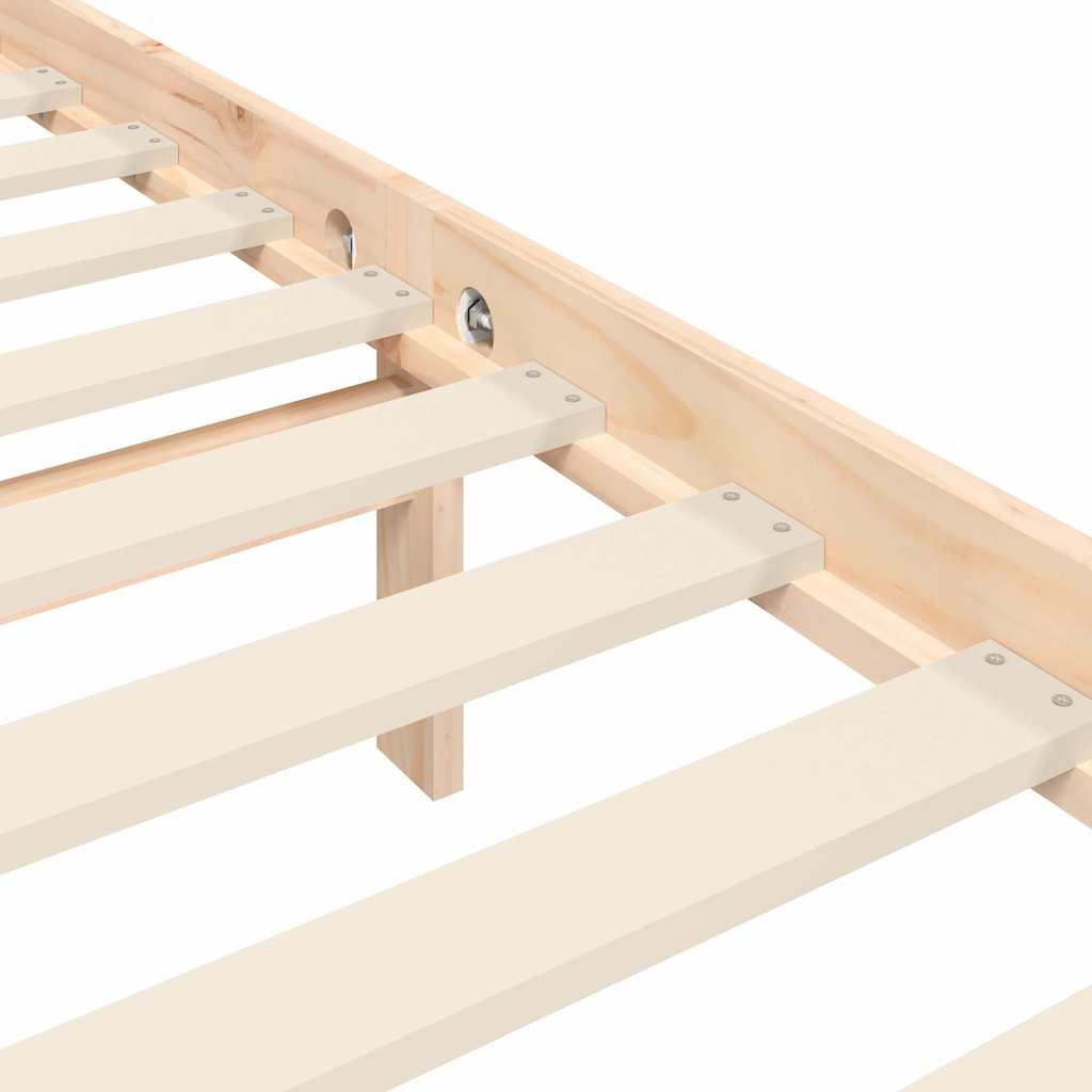 sengeramme uden madras 200x200 cm massivt fyrretræ