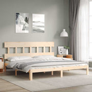 sengeramme uden madras 200x200 cm massivt fyrretræ