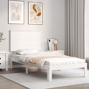 sengeramme uden madras 90x200 cm massivt fyrretræ hvid