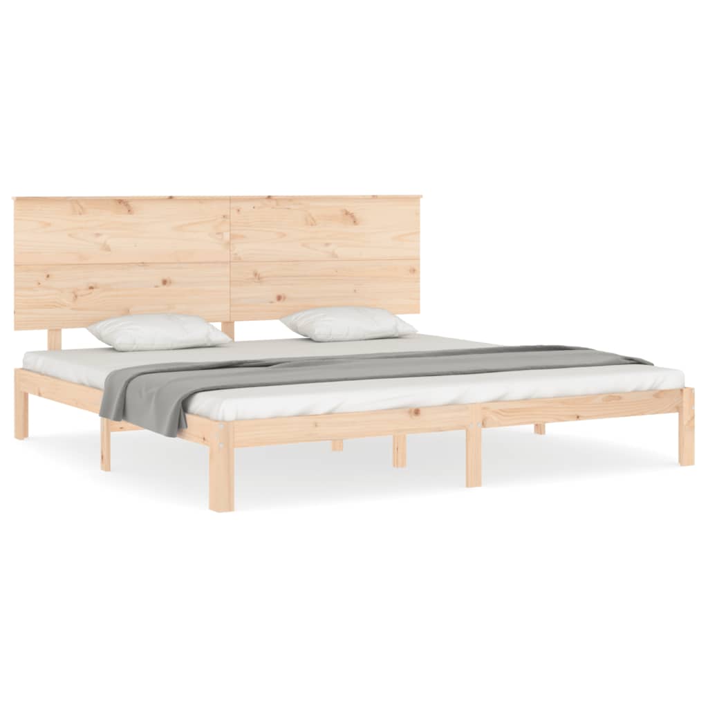 sengeramme uden madras 200x200 cm massivt fyrretræ