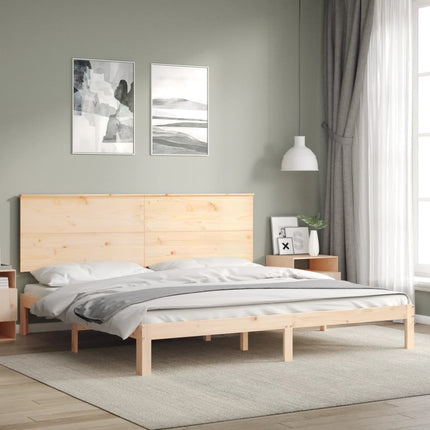 sengeramme uden madras 200x200 cm massivt fyrretræ