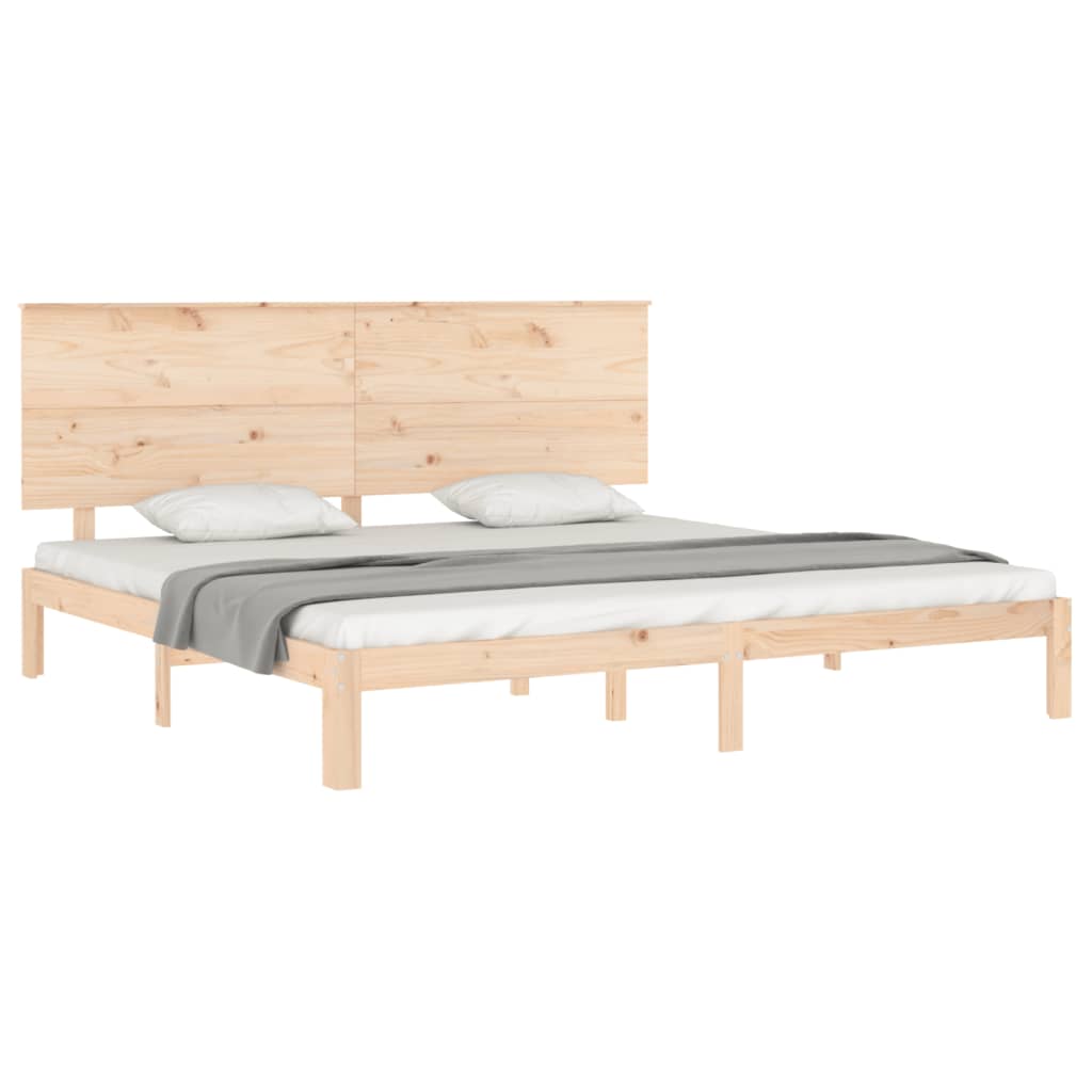 sengeramme uden madras 200x200 cm massivt fyrretræ