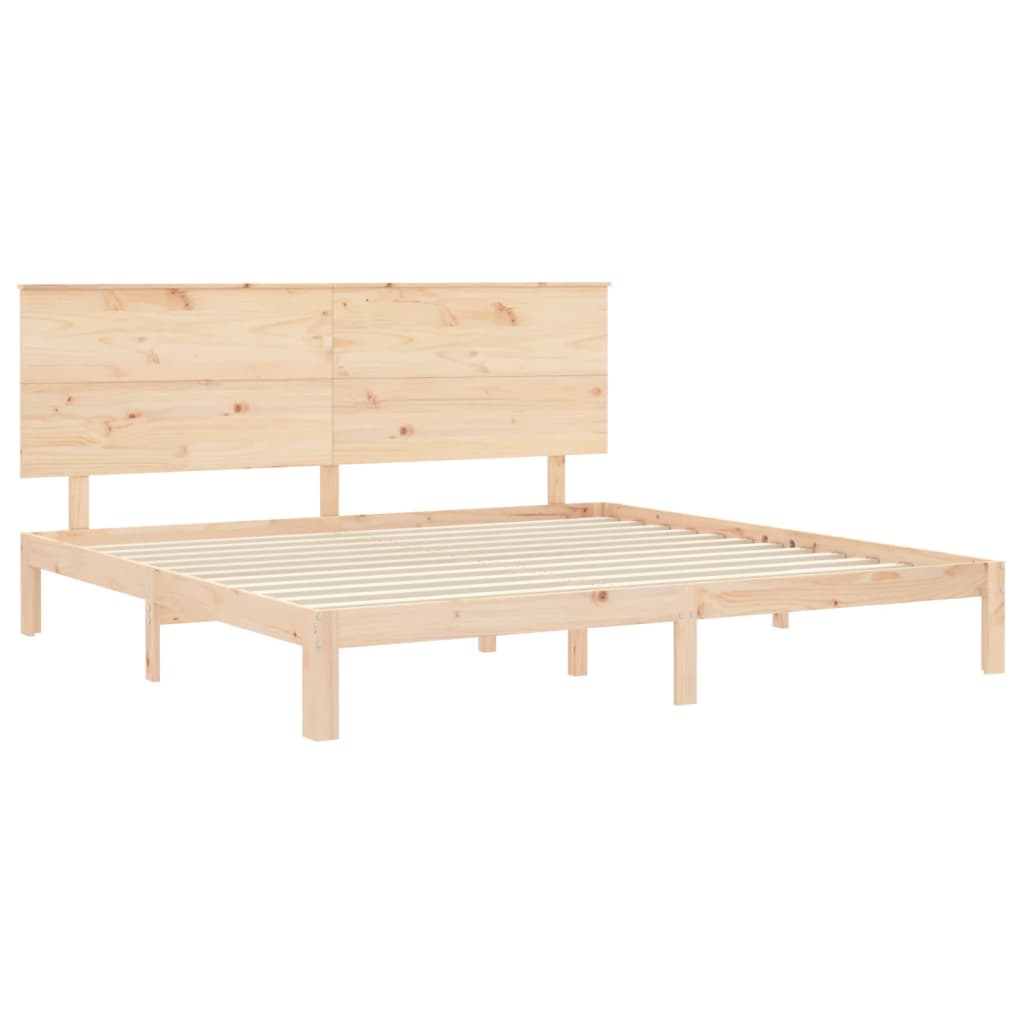 sengeramme uden madras 200x200 cm massivt fyrretræ