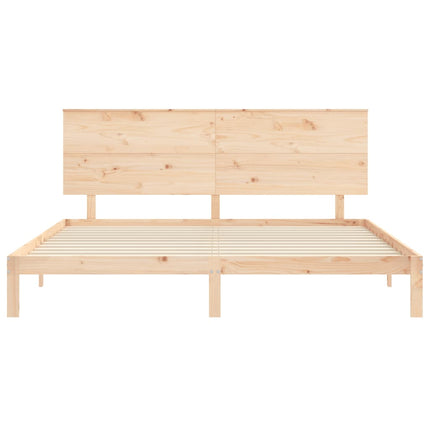 sengeramme uden madras 200x200 cm massivt fyrretræ