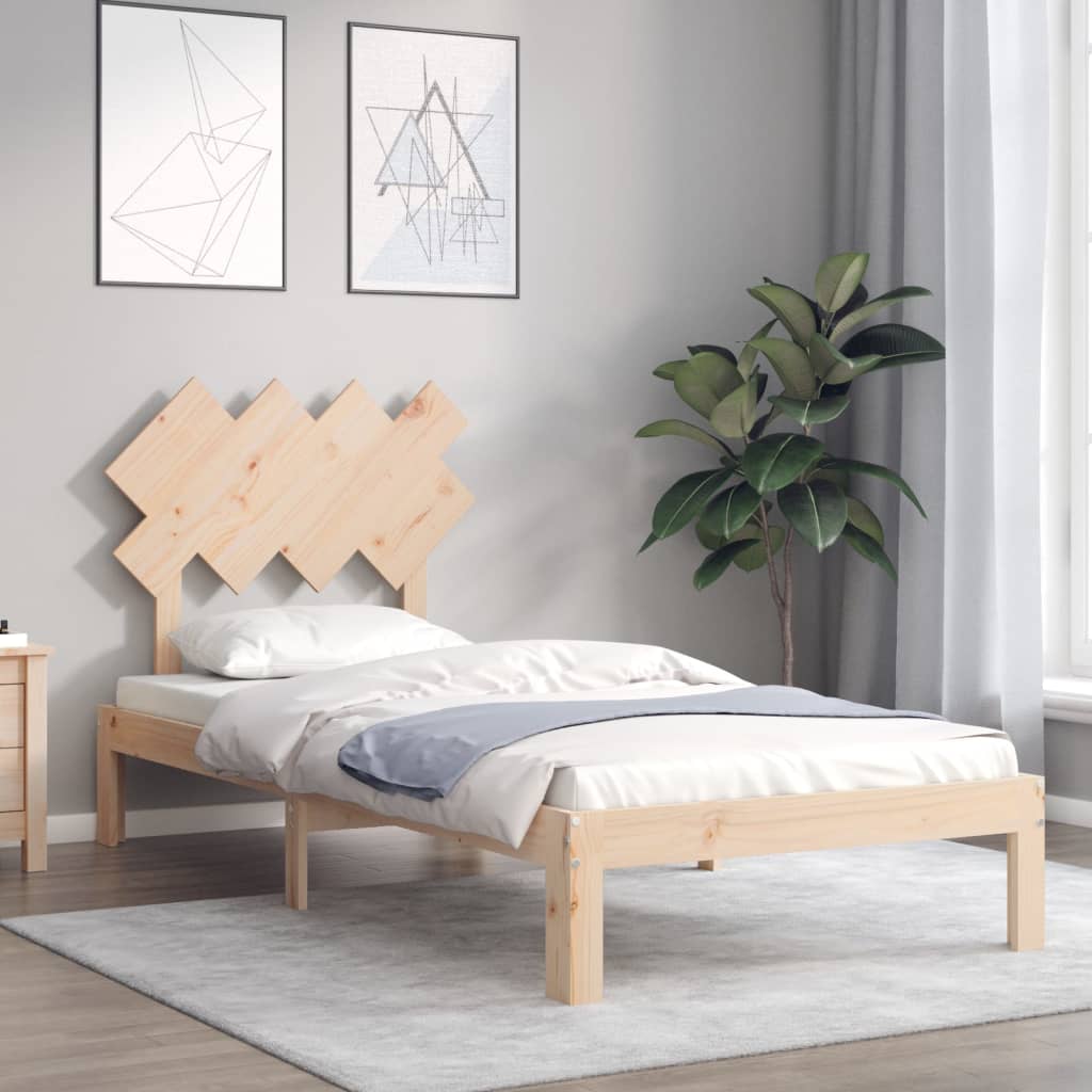 sengeramme med sengegavl Single massivt træ