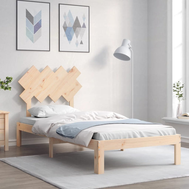 sengeramme med sengegavl Single massivt træ