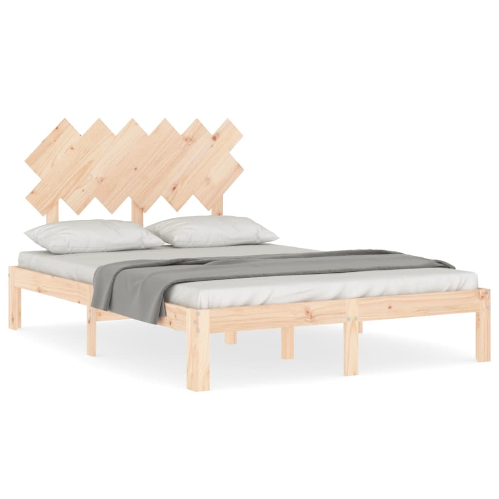 sengeramme med sengegavl Small Double massivt træ