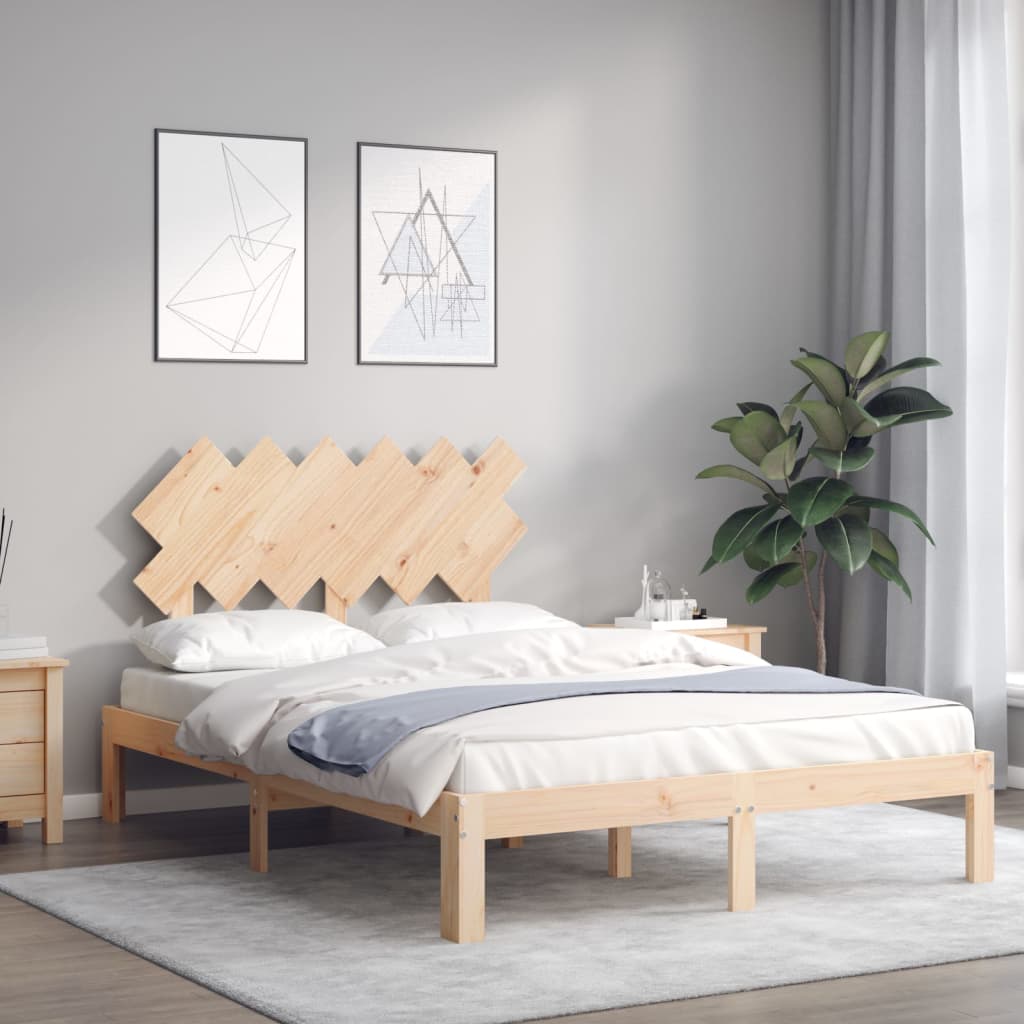 sengeramme med sengegavl Small Double massivt træ