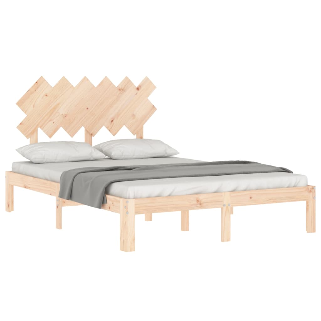 sengeramme med sengegavl Small Double massivt træ