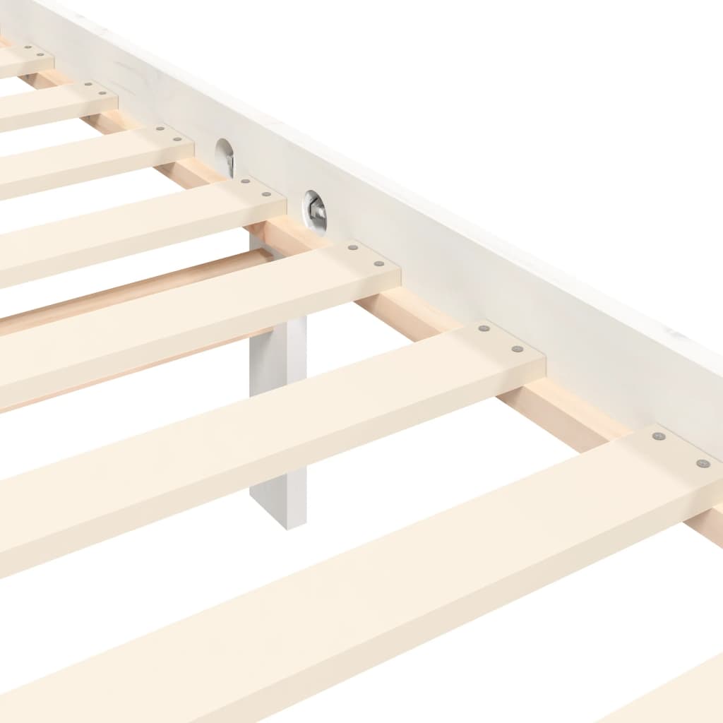 sengeramme uden madras 90x200 cm massivt fyrretræ hvid