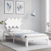 sengeramme uden madras 90x200 cm massivt fyrretræ hvid