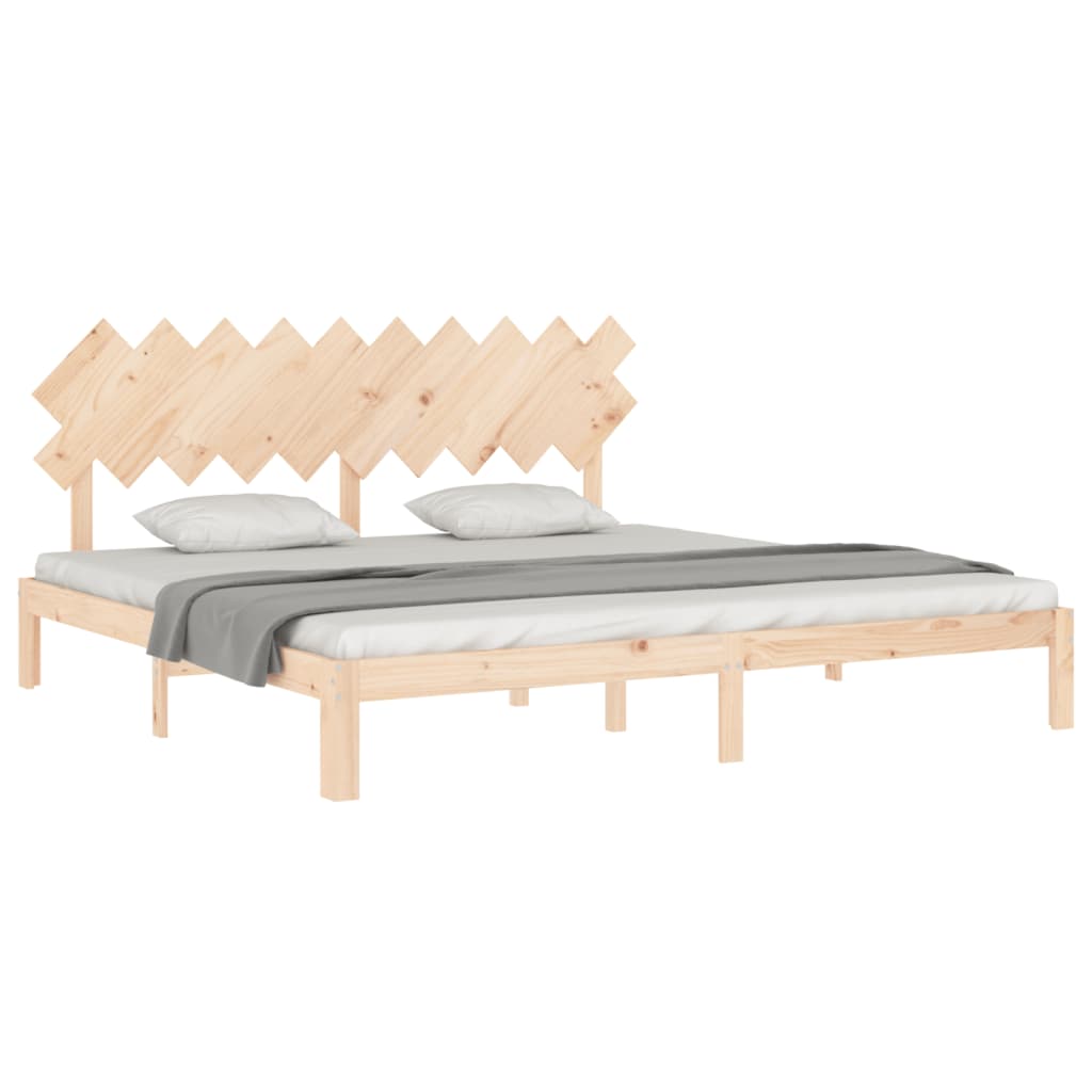 sengeramme uden madras 200x200 cm massivt fyrretræ