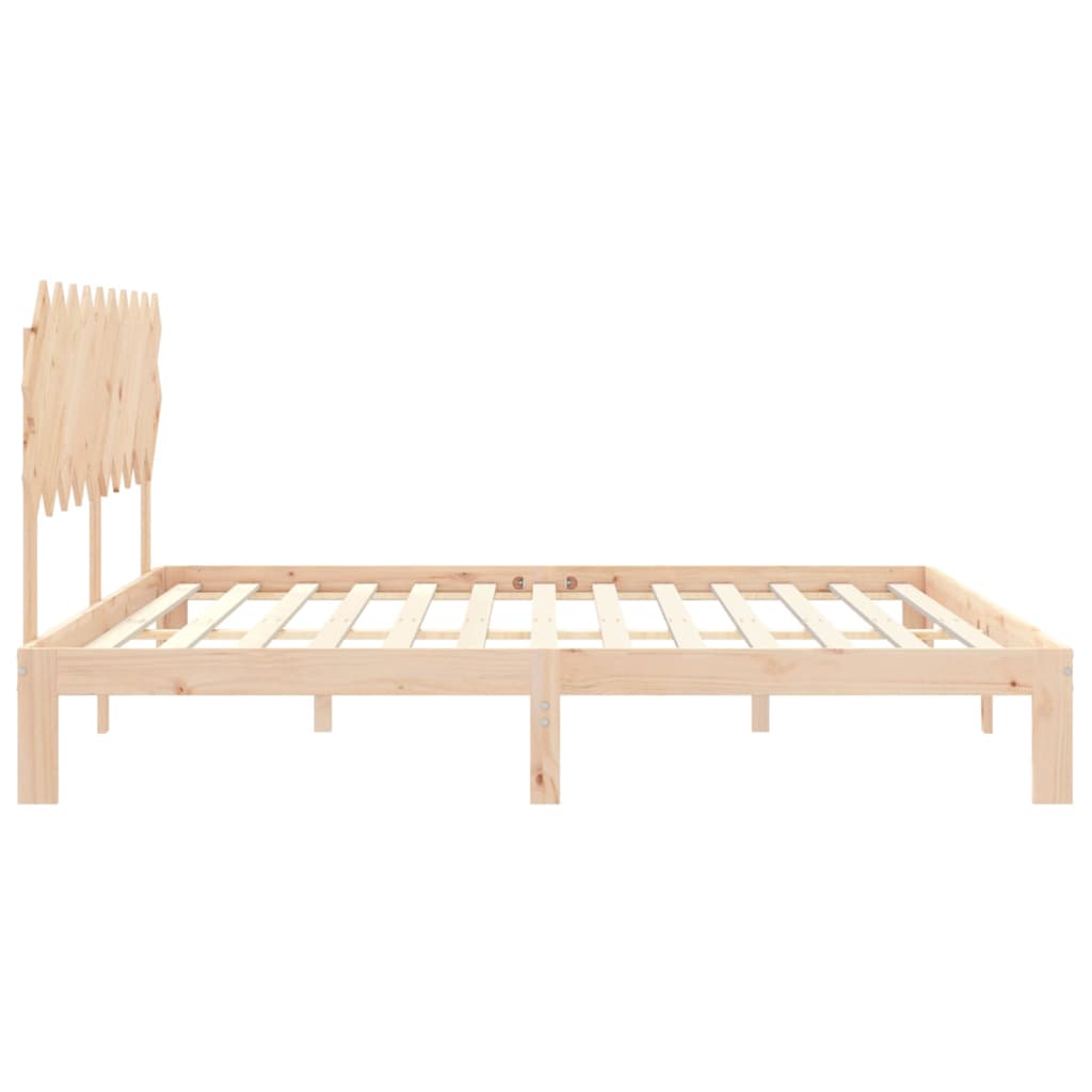 sengeramme uden madras 200x200 cm massivt fyrretræ