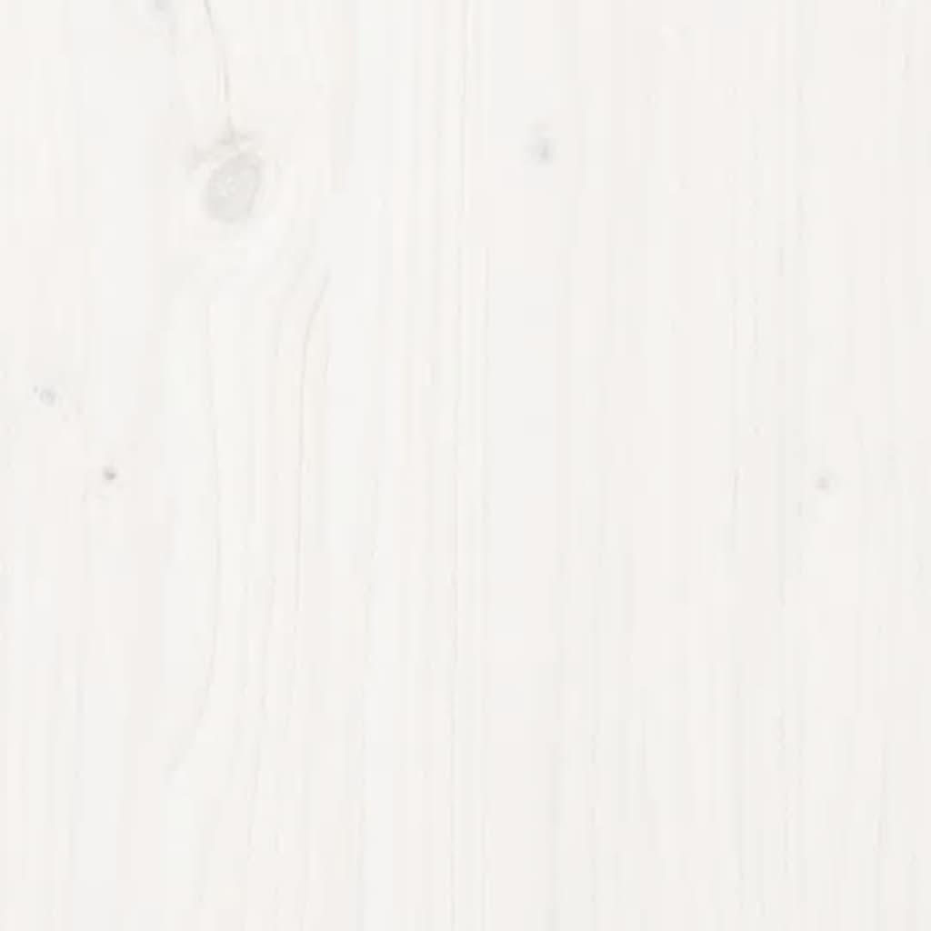 sengeramme uden madras 200x200 cm massivt fyrretræ hvid