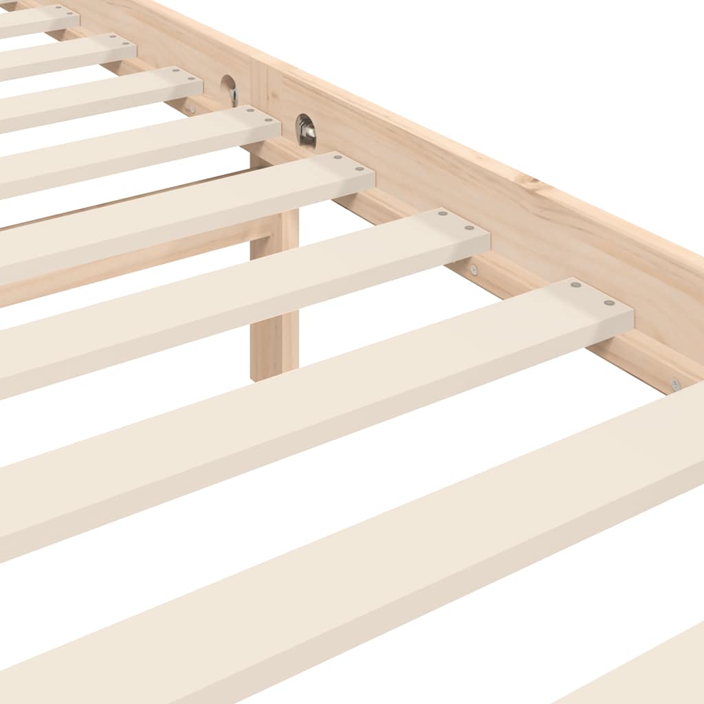 sengeramme med sengegavl 100x200 cm massivt træ