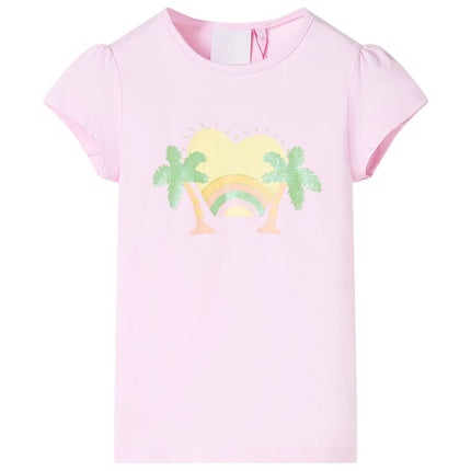 T-shirt til børn str. 116 lyserød