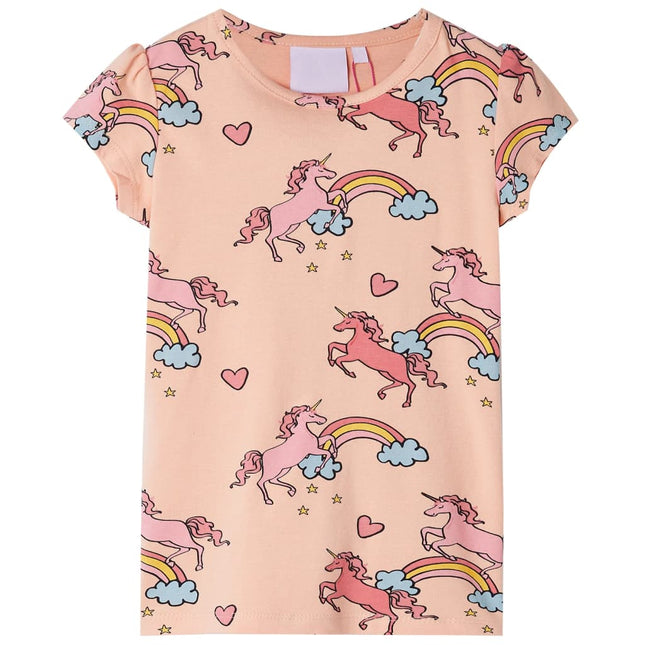 Pyjamas til børn str. 104 korte ærmer orange
