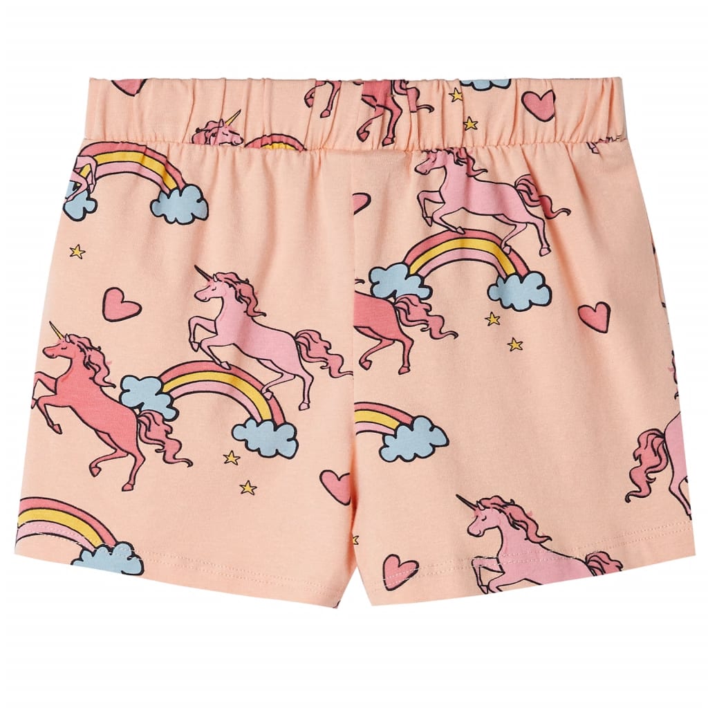 Pyjamas til børn str. 104 korte ærmer orange