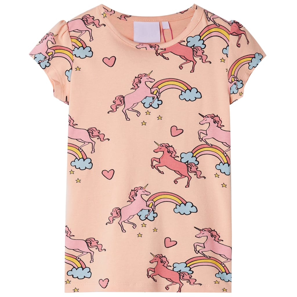 Pyjamas til børn str. 128 korte ærmer orange