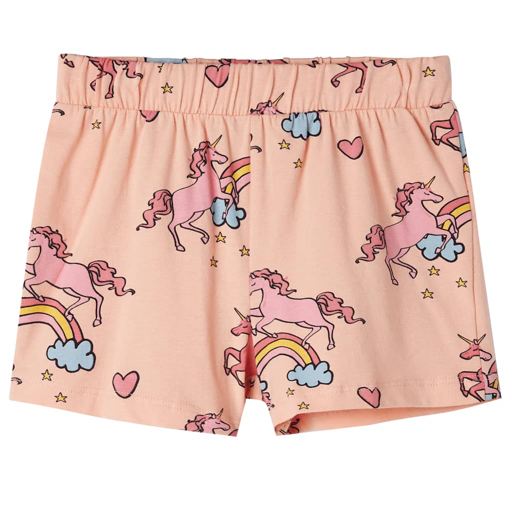 Pyjamas til børn str. 140 korte ærmer orange