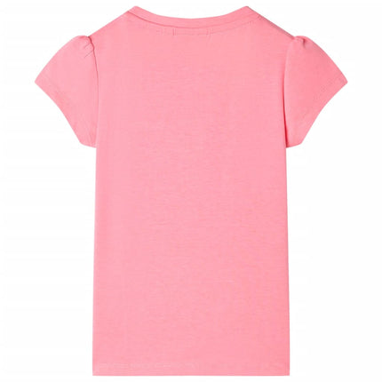 T-shirt til børn str. 116 neon-pink