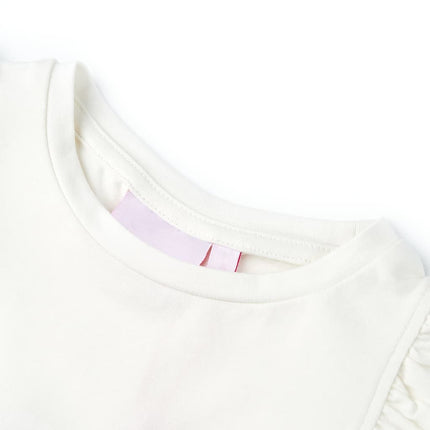 T-shirt til børn str. 104 ecrufarvet