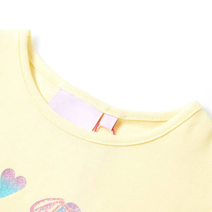 T-shirt til børn str. 92 lysegul