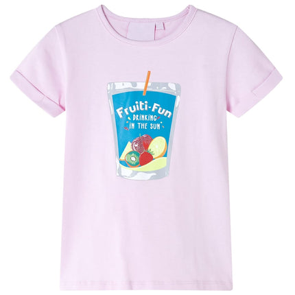 T-shirt til børn str. 116 lyserød