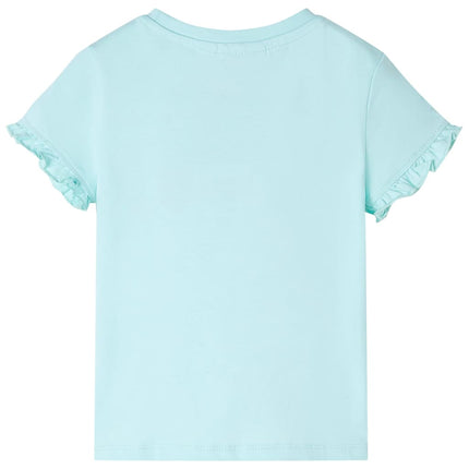 T-shirt til børn str. 104 aquablå
