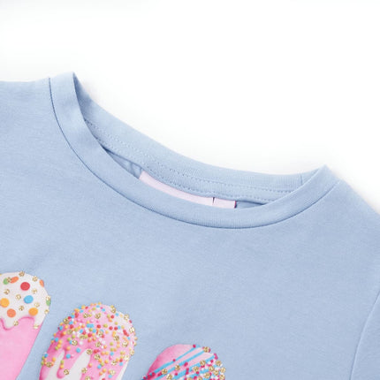 T-shirt til børn str. 116 blå