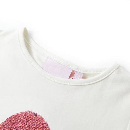 T-shirt til børn str. 116 ecrufarvet