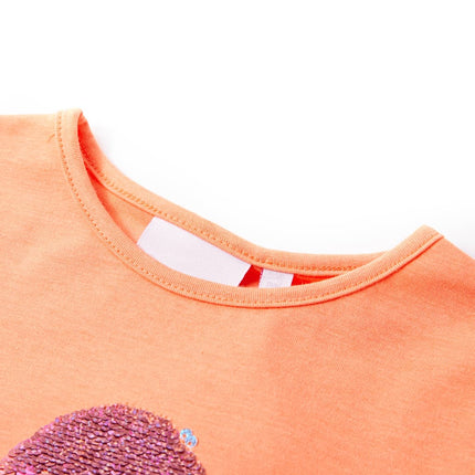 T-shirt til børn str. 104 neon-orange