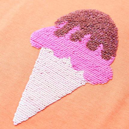T-shirt til børn str. 116 neon-orange