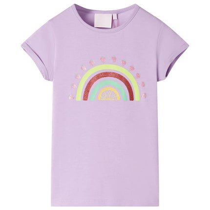 T-shirt til børn str. 104 lilla