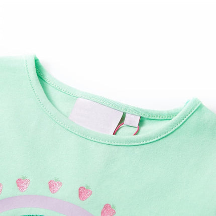 T-shirt til børn str. 104 lysegrøn