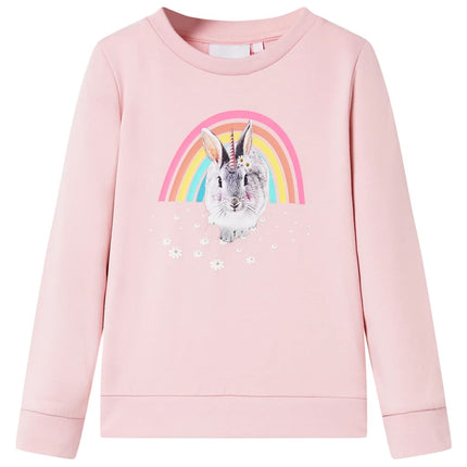 Sweatshirt til børn lys str. 92 lyserød