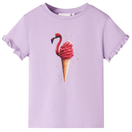 T-shirt til børn str. 116 lilla