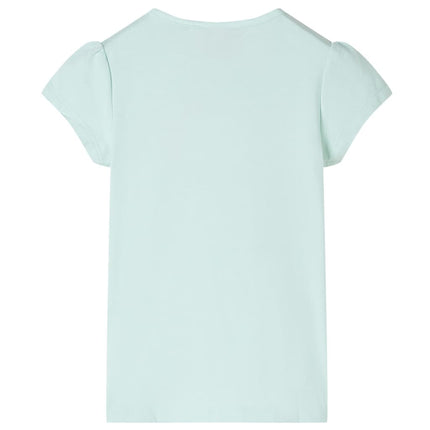 T-shirt til børn str. 128 mintgrøn