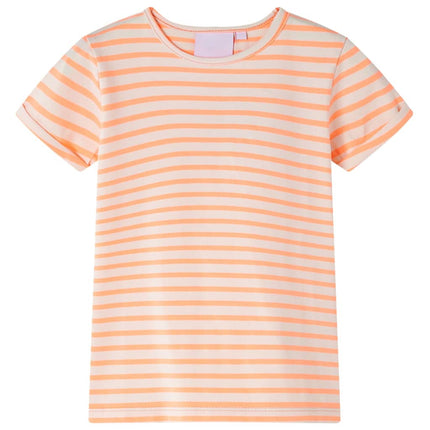 T-shirt til børn str. 116 neon-orange